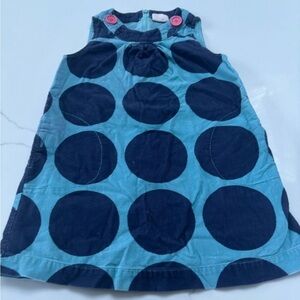 Mini boden Corduroy polka dotted romper dress 5-6yr